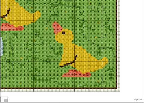 DIAGRAMME 4 SUR 4 - FAMILLE CANARDS AU POINT DE CROIX