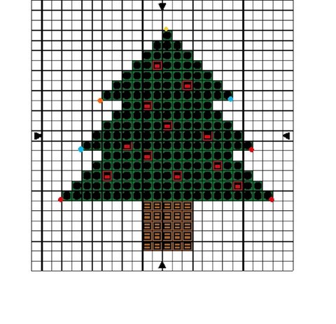DIAGRAMME - SAPIN DE NOEL AU POINT DE CROIX