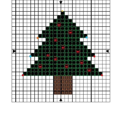 DIAGRAMME - SAPIN DE NOEL AU POINT DE CROIX