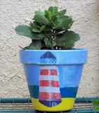 Terre cuite - Pot décoré pour Homejardin